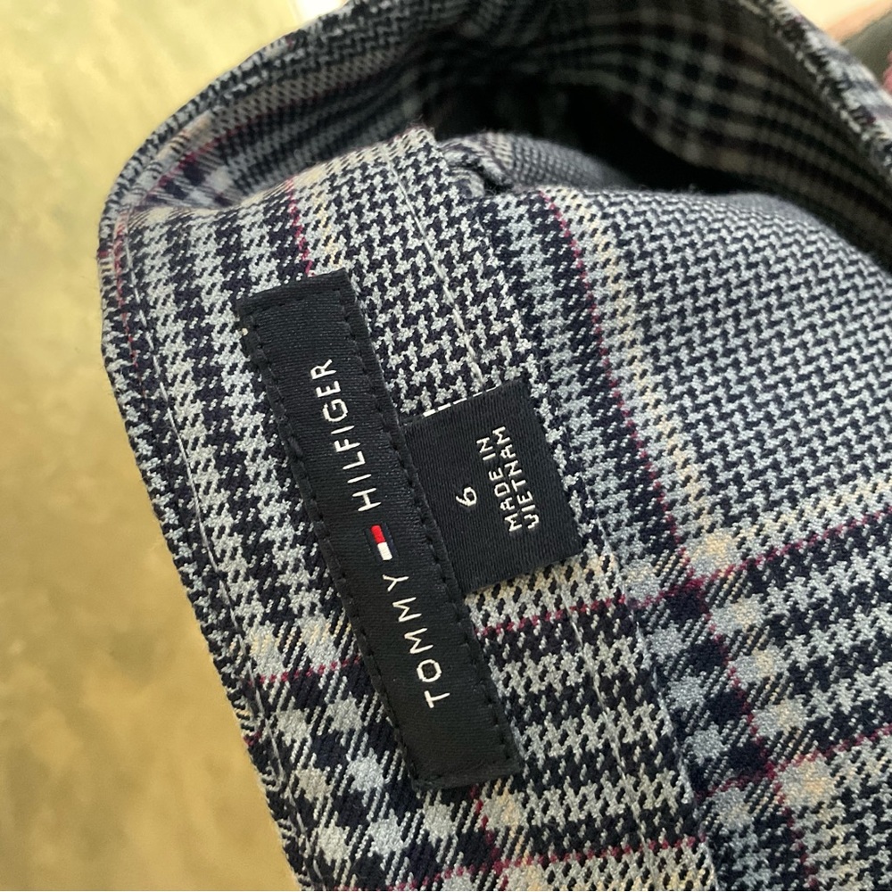 Tommy Hilfiger Tartan Pleated Mini Skirt 6 Blue Plaid Preppy - Picture 6 of 7
